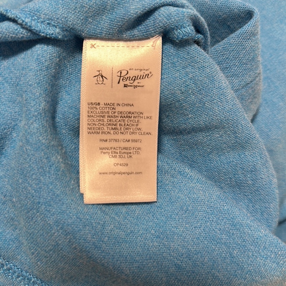 Original Penguin Polo by Munsingwear - Aqua Blue - XL - Picture 5 of 5